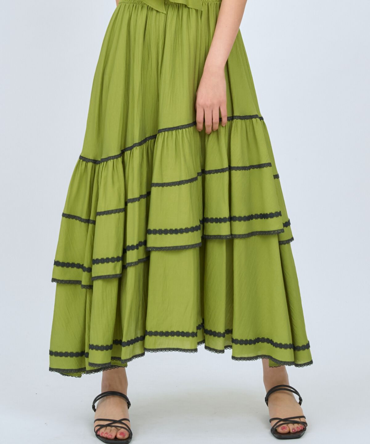 アンドクチュール「レーストリミングティアードワンピース」|ワンピース|