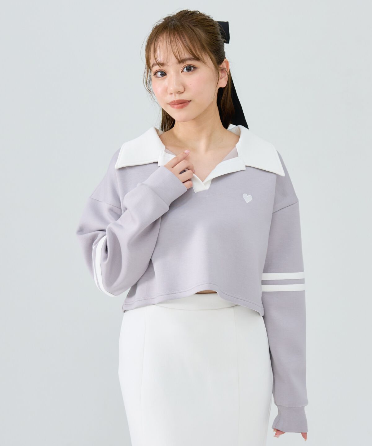 REDYAZEL「ハート刺繍ラガートップス」|Tシャツ・カットソー|