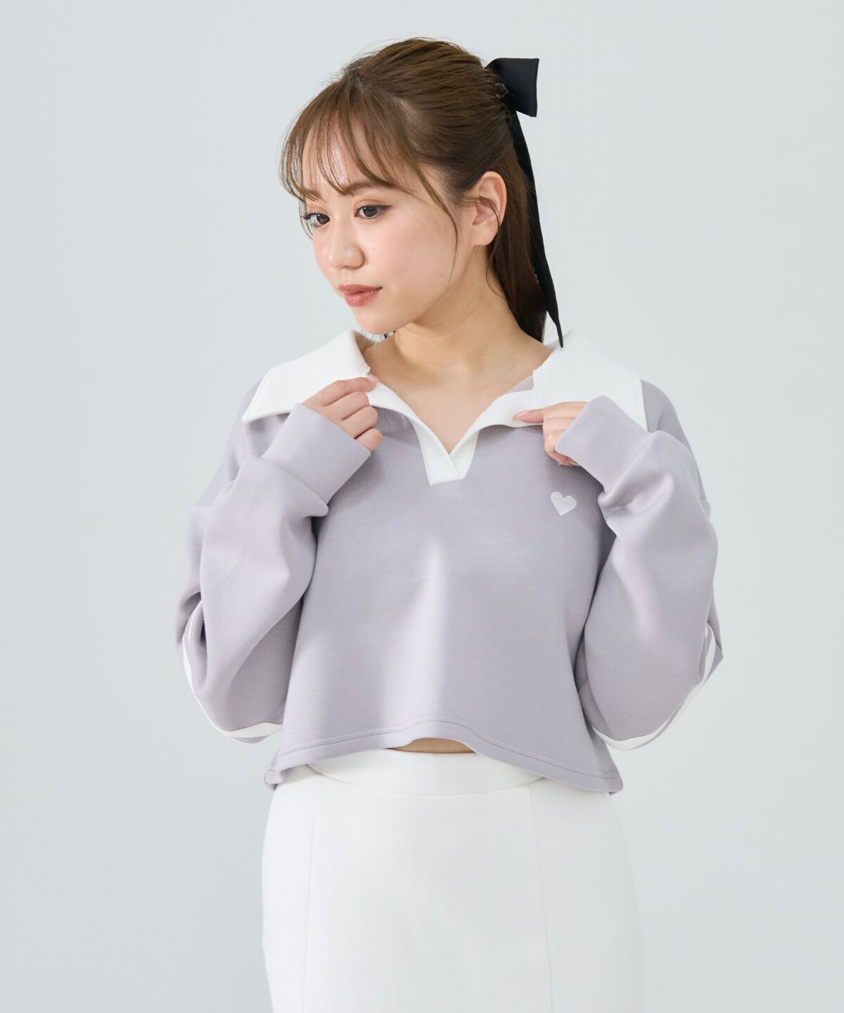 REDYAZEL「ハート刺繍ラガートップス」|Tシャツ・カットソー|