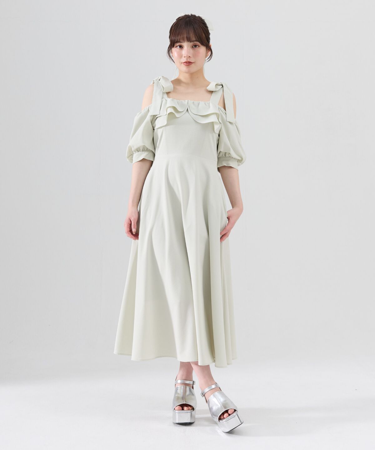 REDYAZEL「ショルダーリボンオフショルワンピース」|ワンピース|ﾗｲﾄﾍﾞｰｼﾞｭ