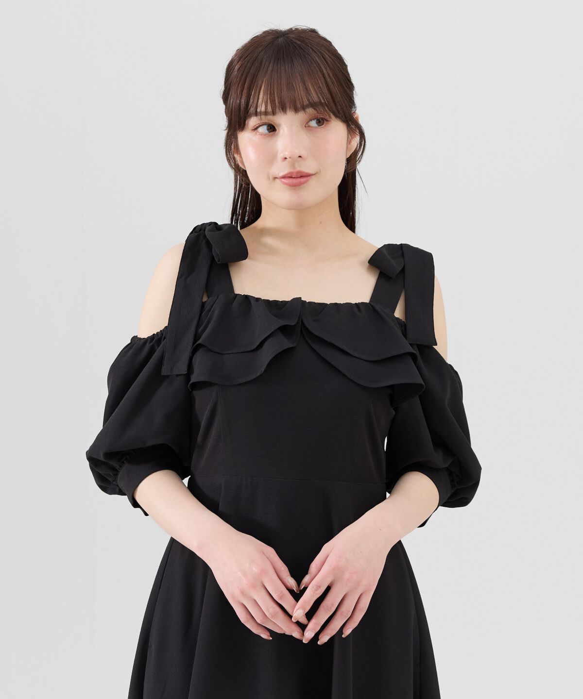 REDYAZEL「ショルダーリボンオフショルワンピース」|ワンピース|