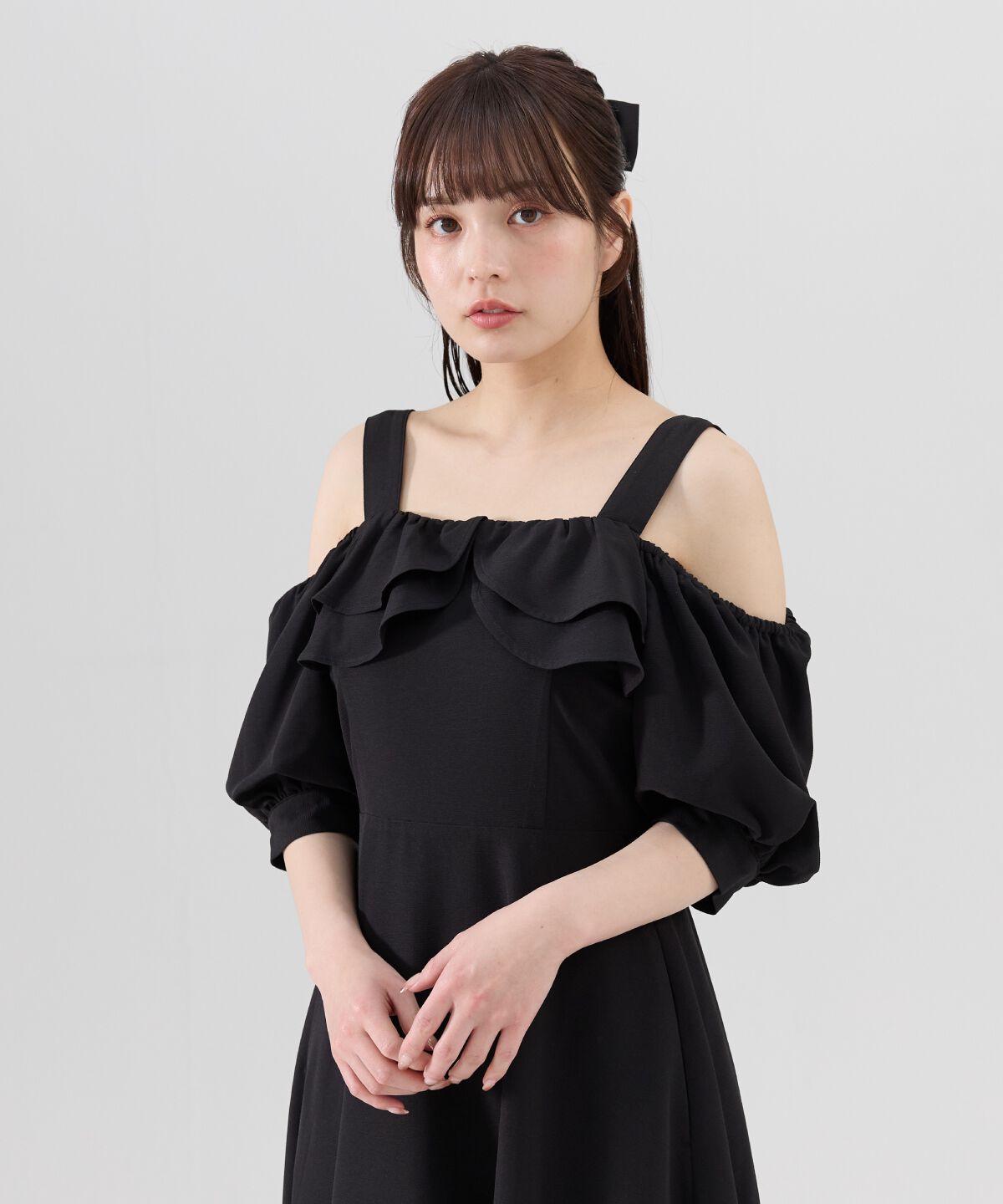 REDYAZEL「ショルダーリボンオフショルワンピース」|ワンピース|