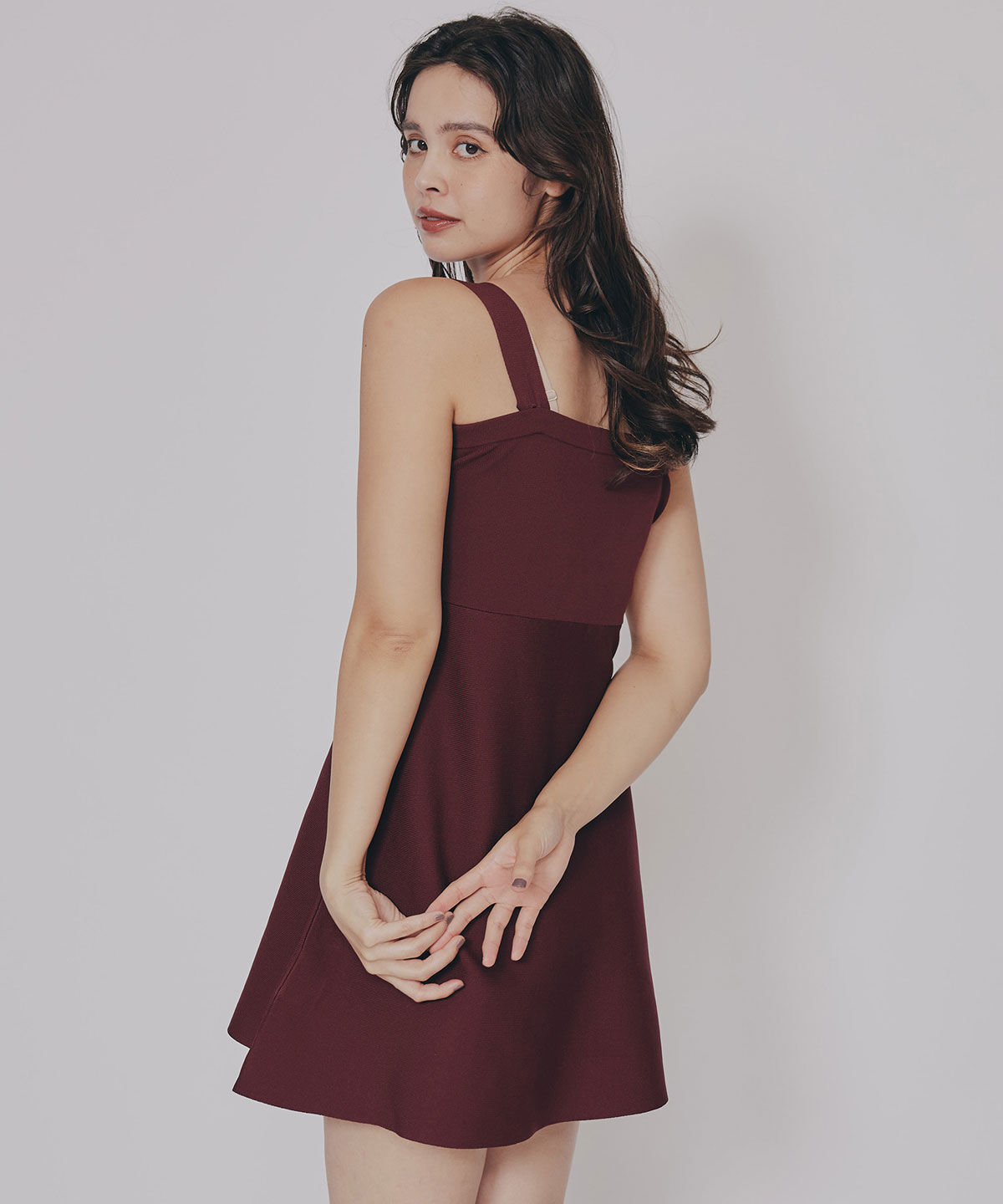 REDYAZEL「チェックショートシャツ&times;ニットミニワンピース」|ワンピース|