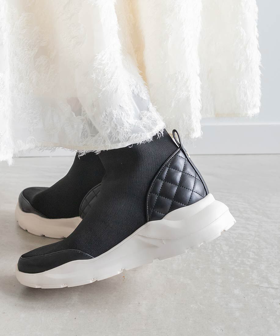  「【SUSTAINABLE】ボリュームソールソックススニーカー」|スニーカー|