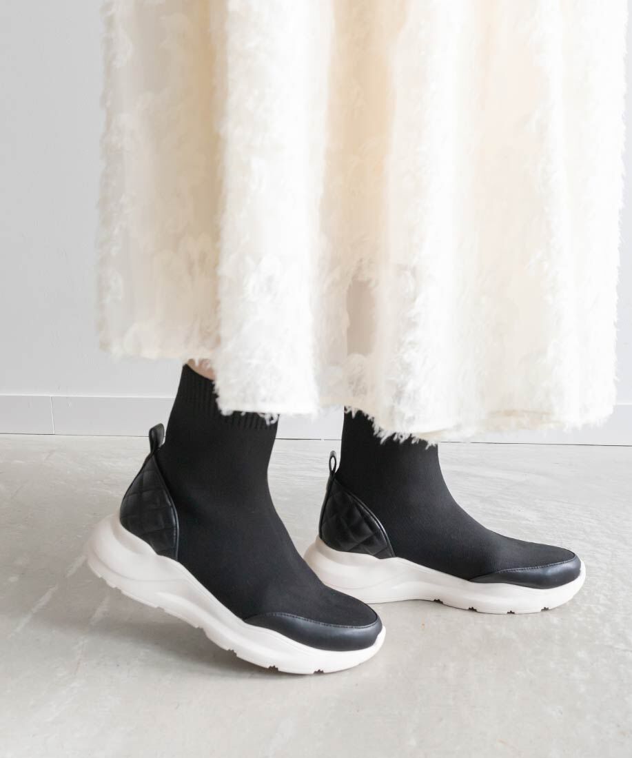  「【SUSTAINABLE】ボリュームソールソックススニーカー」|スニーカー|