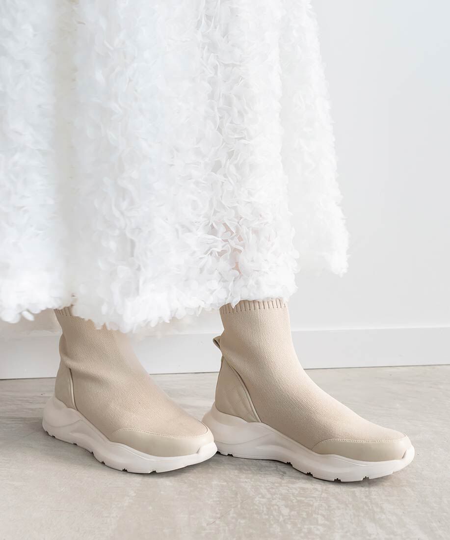  「【SUSTAINABLE】ボリュームソールソックススニーカー」|スニーカー|