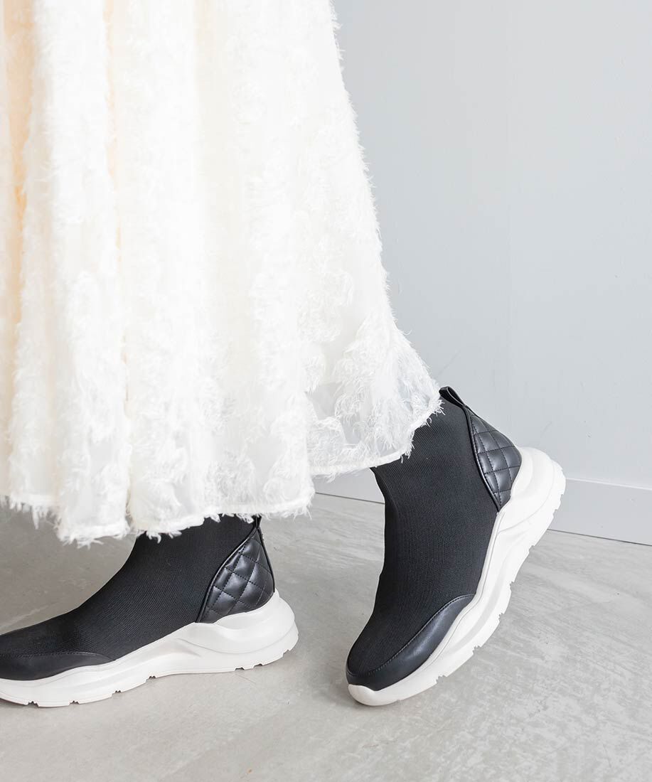  「【SUSTAINABLE】ボリュームソールソックススニーカー」|スニーカー|