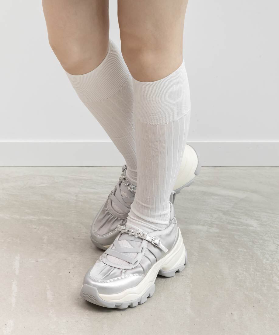  「ビジューベルトレースアップスニーカー」|スニーカー|