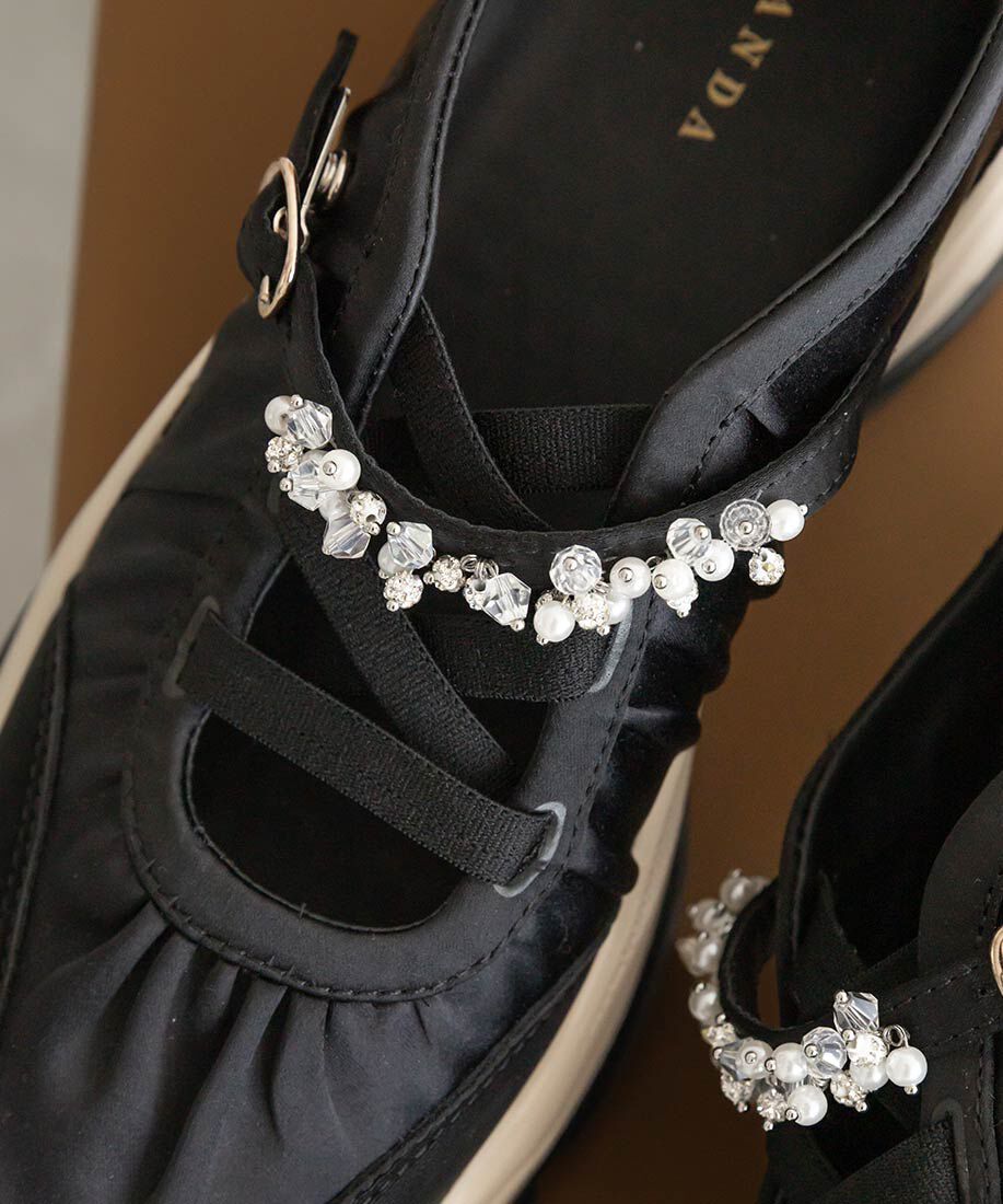  「ビジューベルトレースアップスニーカー」|スニーカー|