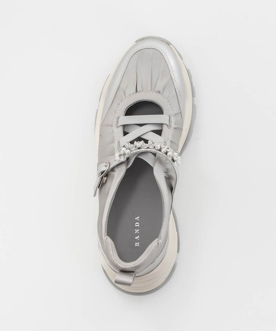  「ビジューベルトレースアップスニーカー」|スニーカー|