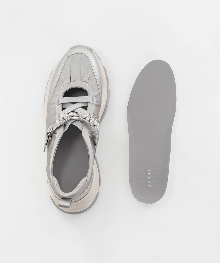  「ビジューベルトレースアップスニーカー」|スニーカー|