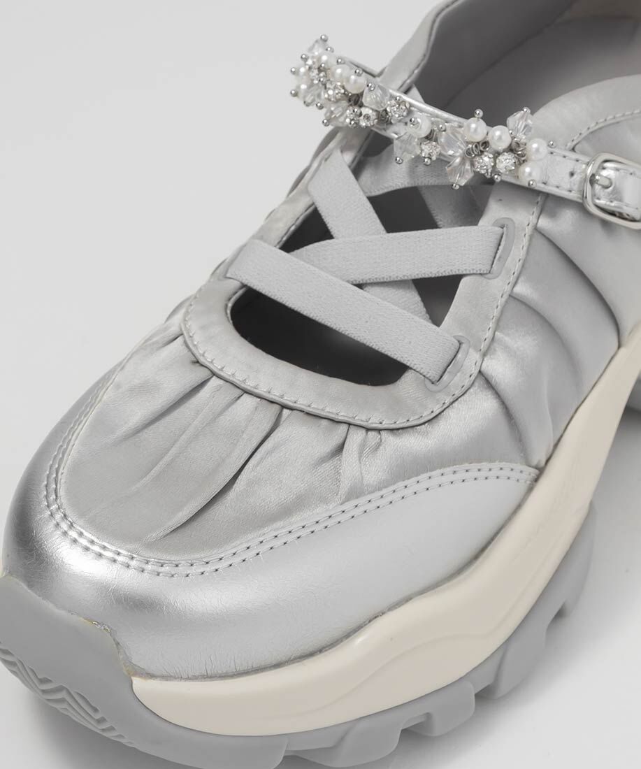  「ビジューベルトレースアップスニーカー」|スニーカー|