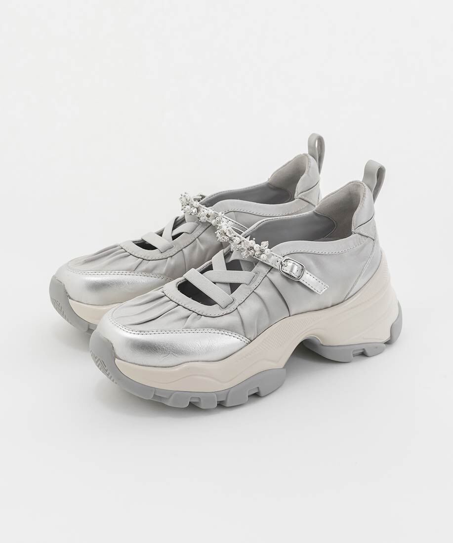  「ビジューベルトレースアップスニーカー」|スニーカー|