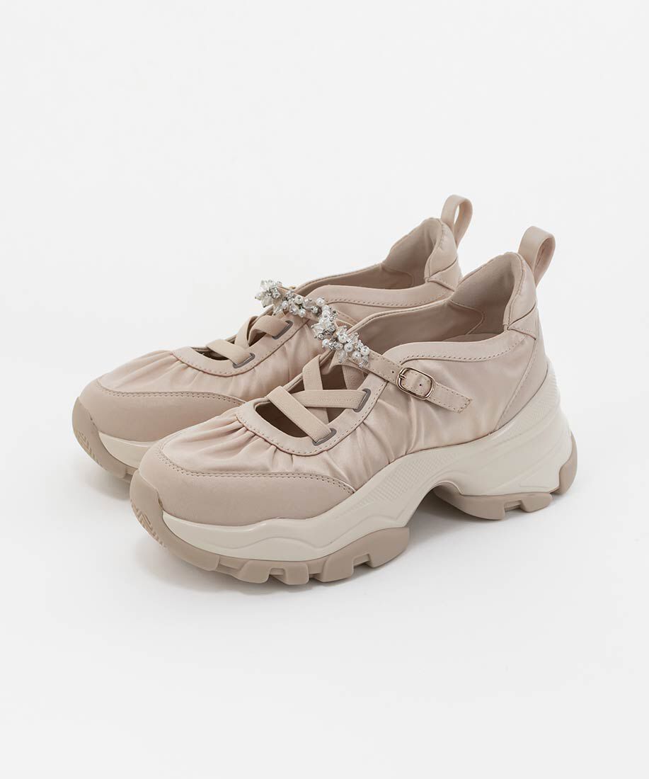  「ビジューベルトレースアップスニーカー」|スニーカー|