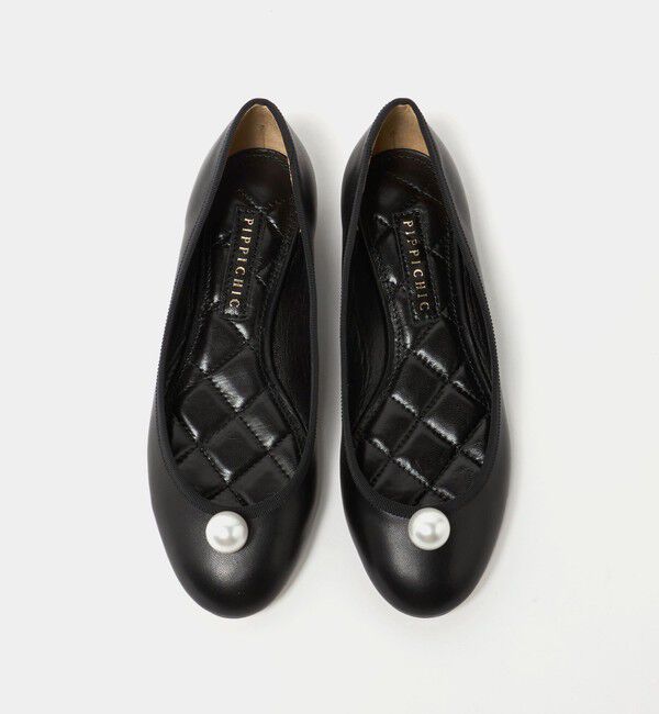 UNITED ARROWS「＜PIPPICHIC＞CHUCHU F/PRL フラットシューズ」|バレエシューズ|BLACK