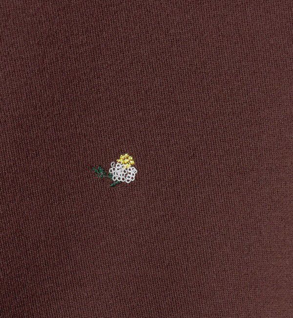 UNITED ARROWS「フラワー エンブロイダリー スキッパーニット」|ニット・セーター|