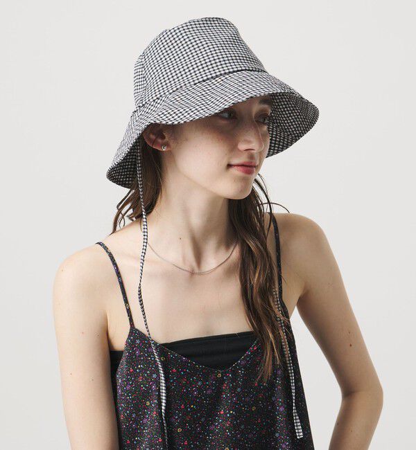 UNITED ARROWS「ギンガムチェック ハット UV」|ハット|BLACK