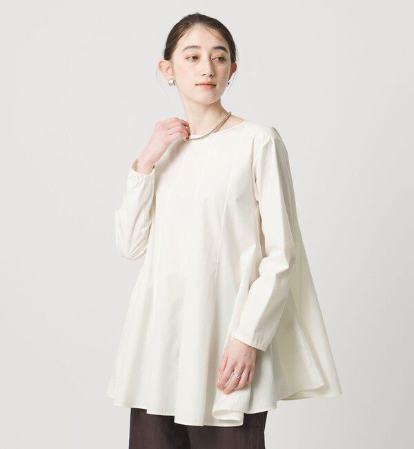 UNITED ARROWS「バイアス フレア チュニック ブラウス ‐ウォッシャブル‐」|シャツ・ブラウス|