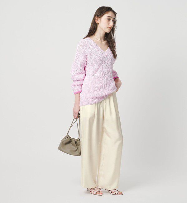 UNITED ARROWS「シルクライク イージーパンツ」|チノ|