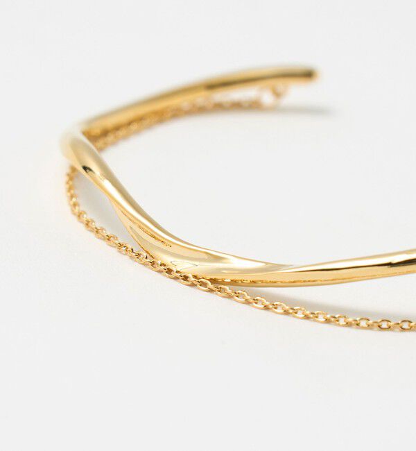 UNITED ARROWS「ライン&チェーン バングル」|ブレスレット・バングル|