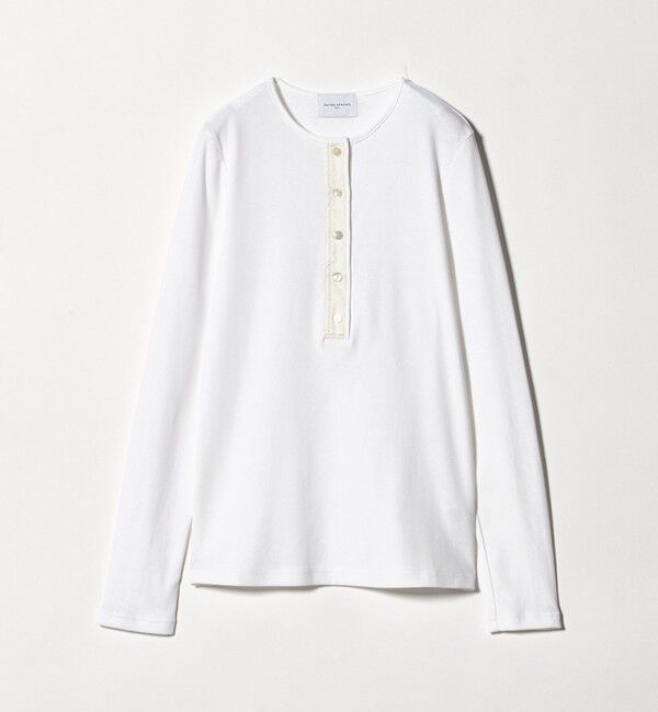 UNITED ARROWS「コットン フライス ヘンリーネック ロング Tシャツ」|Tシャツ・カットソー|