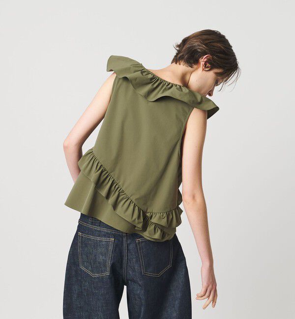 AEWEN MATOPH「＜AEWEN MATOPH＞フリルカシュクールノースリーブブラウス ‐ ウォッシャブル ‐」|シャツ・ブラウス|