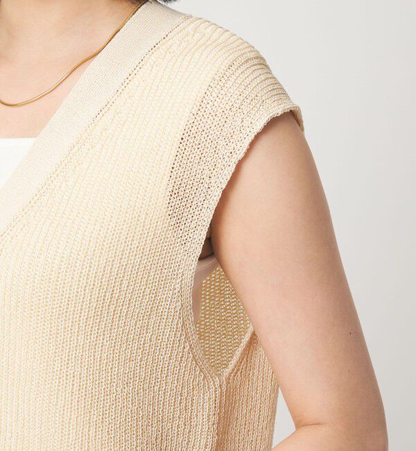 UNITED ARROWS green label relaxing「ペーパー ニット ジレ ウォッシャブル」|ベスト・ジレ|