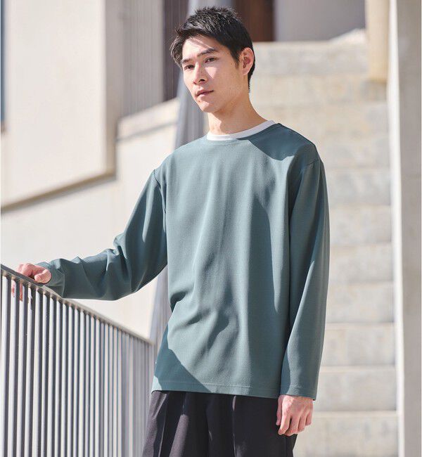 UNITED ARROWS green label relaxing「KIVANC ノーカラー 長袖 Tシャツ」|Tシャツ・カットソー|KELLY