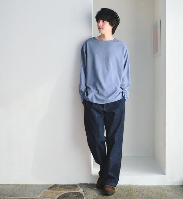 UNITED ARROWS green label relaxing「KIVANC ノーカラー 長袖 Tシャツ」|Tシャツ・カットソー|