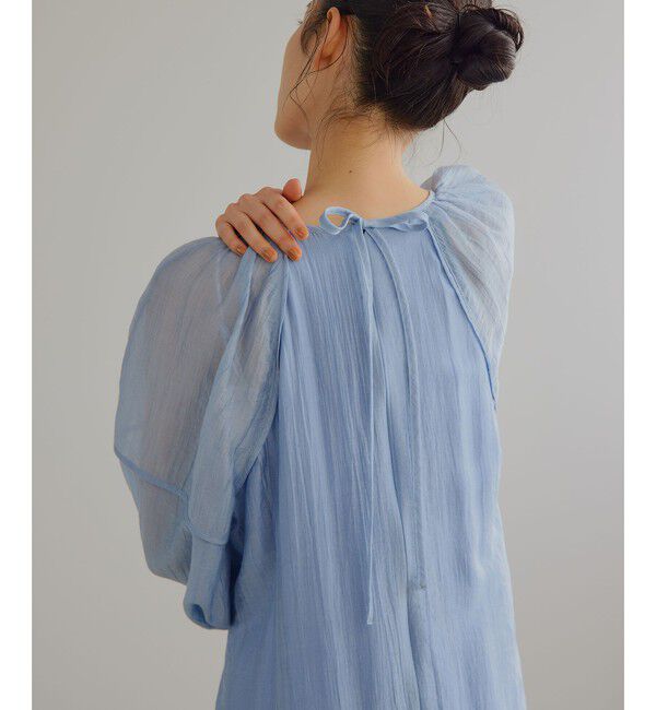 EMMEL REFINES「＜EMMEL REFINES＞EM バックリボン パイピング パフスリーブ ワンピース」|ワンピース|