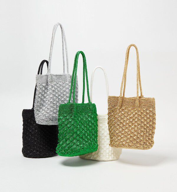 UNITED ARROWS green label relaxing「メタリックヤーンレーシー トートバッグ / ショルダーバッグ」|ショルダー・メッセンジャー|