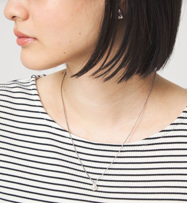 UNITED ARROWS green label relaxing「淡水パール スライドネックレス」|ネックレス|SILVER