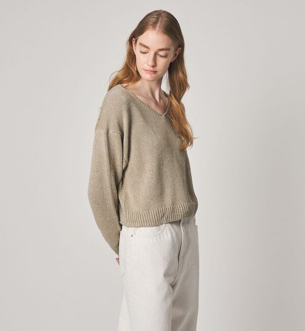 STEVEN ALAN「＜Steven Alan＞コットン シルク Vネック ニット」|ニット・セーター|