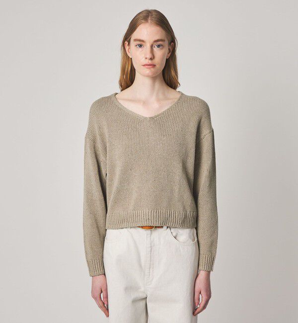 STEVEN ALAN「＜Steven Alan＞コットン シルク Vネック ニット」|ニット・セーター|