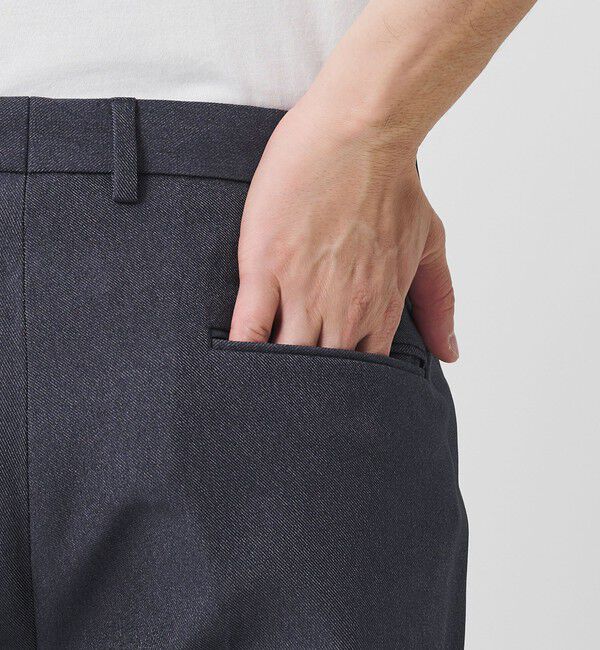 BEAUTY&YOUTH UNITED ARROWS「【WEB限定 WARDROBE SMART】デニムライク ノープリーツ パンツ」|スラックス|