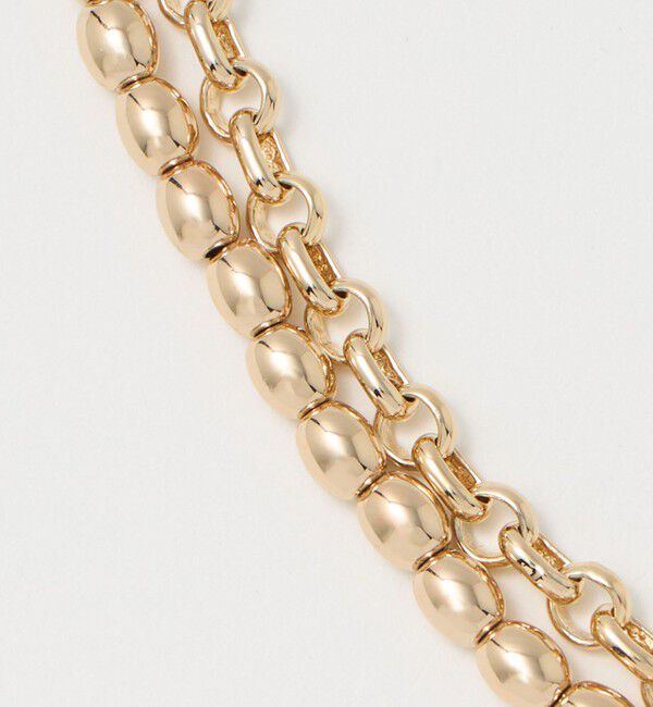 BEAUTY&YOUTH UNITED ARROWS「2連 ミックスチェーン 3WAY ネックレス」|ネックレス|