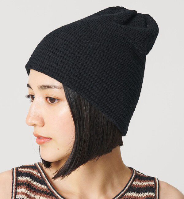 BEAUTY&YOUTH UNITED ARROWS「シンプル コットン ニットキャップ」|ニット帽|BLACK