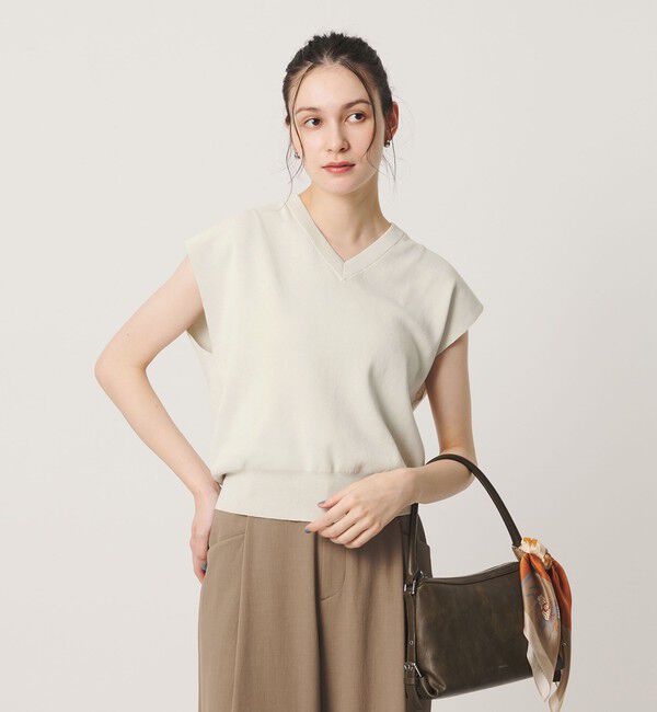 BEAUTY&YOUTH UNITED ARROWS「フルニードル フレンチスリーブ ニットプルオーバー ウォッシャブル」|ニット・セーター|