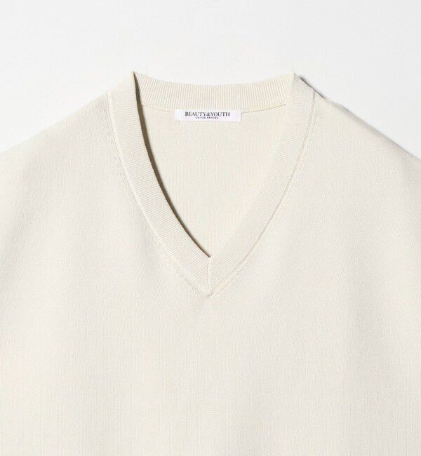 BEAUTY&YOUTH UNITED ARROWS「フルニードル フレンチスリーブ ニットプルオーバー ウォッシャブル」|ニット・セーター|