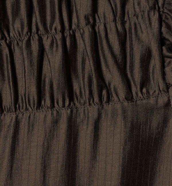 ATTISESSION「＜ATTISESSION＞シアーギャザー ショートスリーブ ブラウス」|シャツ・ブラウス|