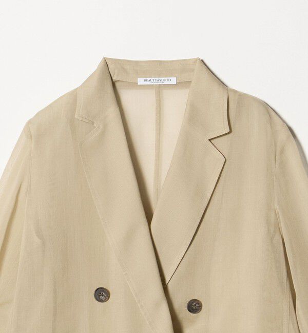 BEAUTY&YOUTH UNITED ARROWS「ポリエステル シアー ダブルジャケット ウォッシャブル」|テーラードジャケット|