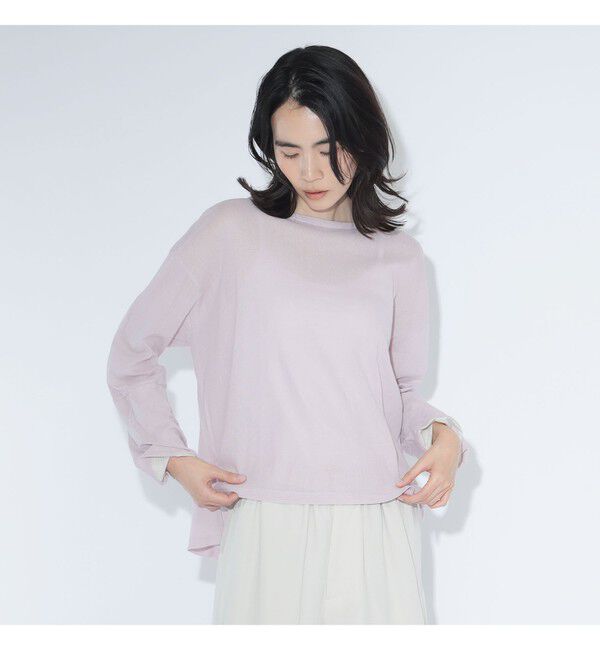 BEAMSBOY「maturely / チュール リバーシブル カフ ロングスリーブ」|Tシャツ・カットソー|PINK