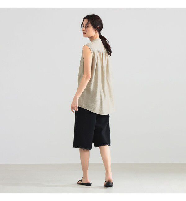 Demi-Luxe BEAMS 「レーヨンリネン フリルヨーク ブラウス」|シャツ・ブラウス|