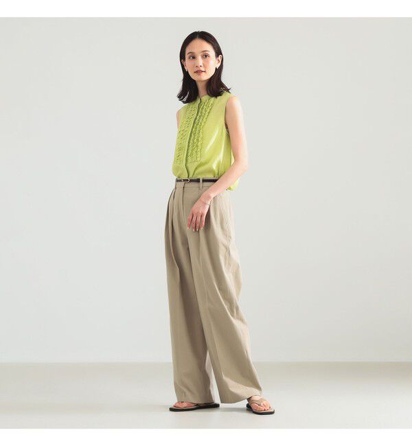 Demi-Luxe BEAMS 「レーヨンリネン フリルヨーク ブラウス」|シャツ・ブラウス|