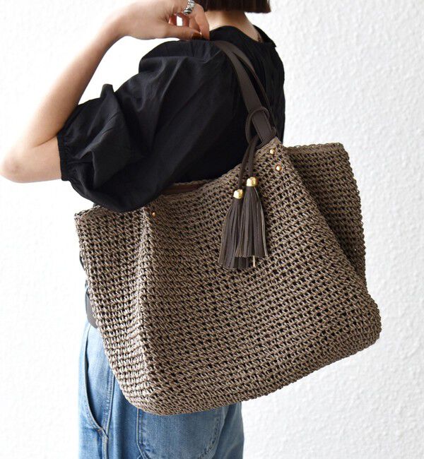 SHIPS any「【WEB限定】SHIPS any: コマアミ トート」|トートバッグ|ブラウン系