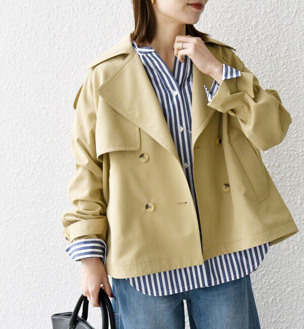 SHIPS any「SHIPS any: 〈洗濯機可能〉ショート トレンチ コート」|トレンチコート|