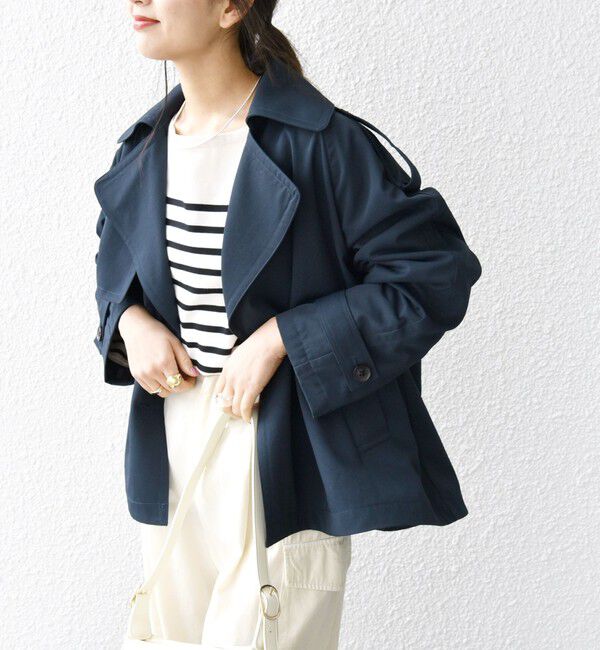 SHIPS any「SHIPS any: 〈洗濯機可能〉ショート トレンチ コート」|トレンチコート|