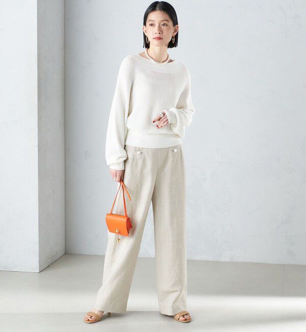 SHIPS for women「麻混 ヘリンボーン マリンパンツ 24SS ◆」|その他|