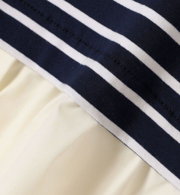 SHIPS Colors 「SHIPS Colors:シャツ レイヤードライク ボーダー リンク TEE」|Tシャツ・カットソー|