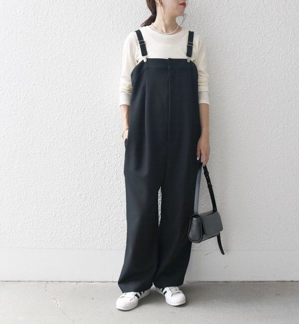 SHIPS any「SHIPS any:〈洗濯機可能〉ウールライク サスペンダー セミワイド サロペット」|その他|